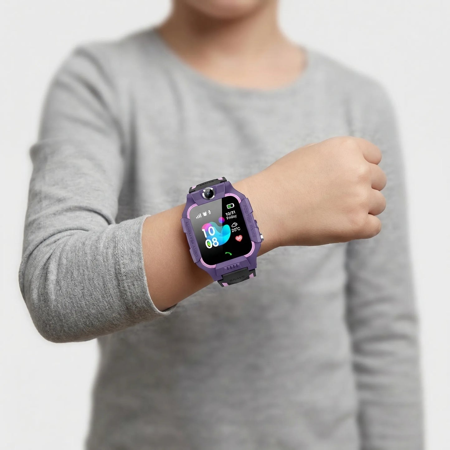 Smartwatch met GPS-Tracker voor Kinderen — Belfunctie + SOS-Knop + Camera — Verstelbare Band 5 Kleuren