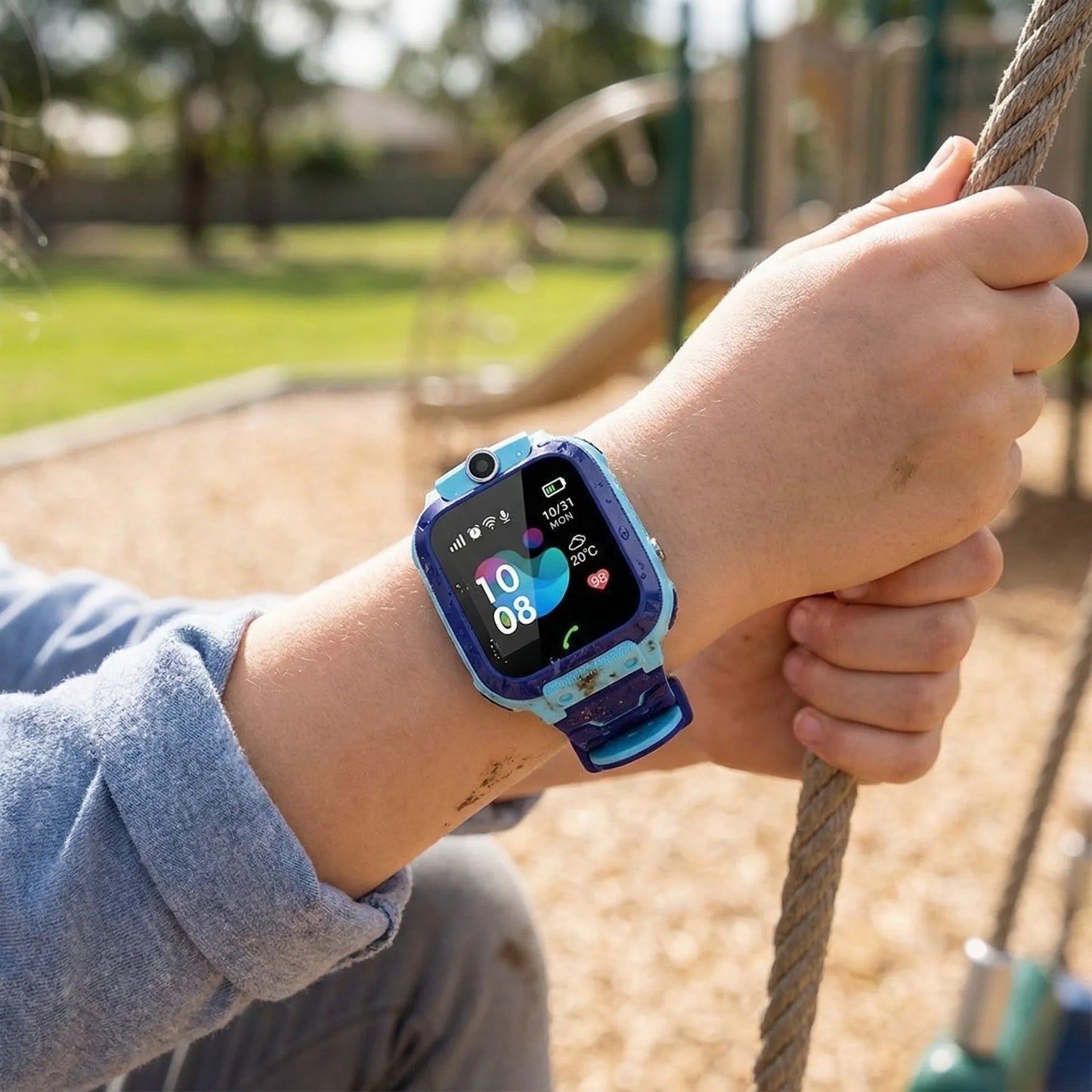 Smartwatch met GPS-Tracker voor Kinderen — Belfunctie + SOS-Knop + Camera — Verstelbare Band 5 Kleuren