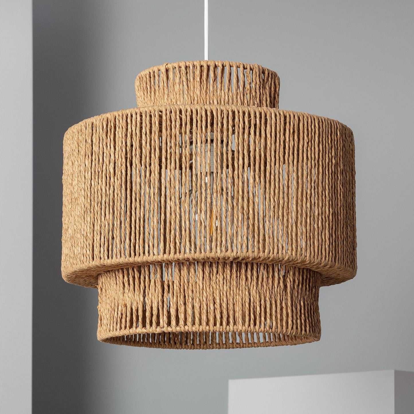 Rotan Hanglamp Ø 40cm Gevlochten Raffia E27 Natuurlijk Design