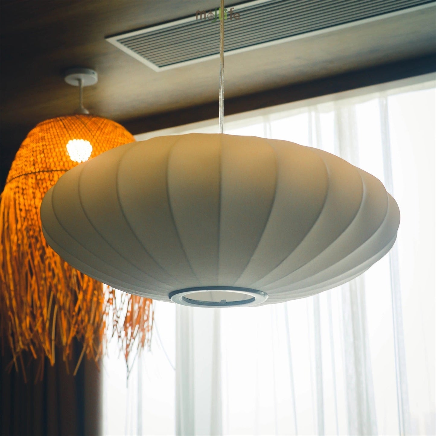 Bubbel Hanglamp met Stalen Draadstructuur Wit Ø40cm Moderne Verlichting