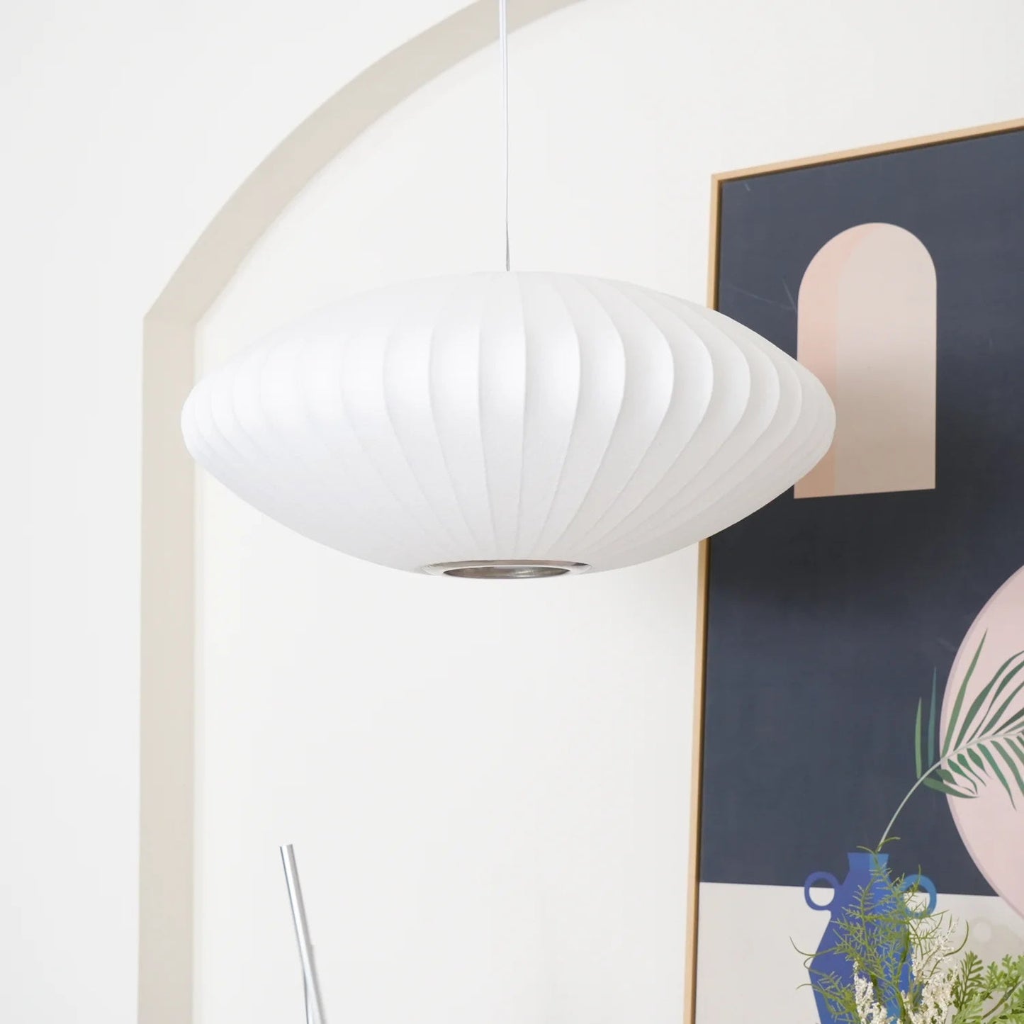 Bubbel Hanglamp met Stalen Draadstructuur Wit Ø40cm Moderne Verlichting