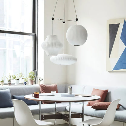 Bubbel Hanglamp met Stalen Draadstructuur Wit Ø40cm Moderne Verlichting
