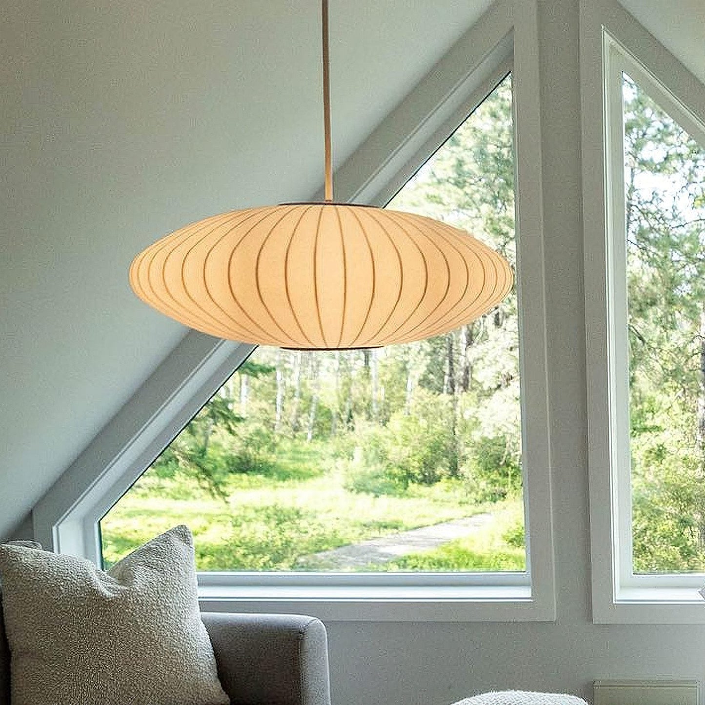 Bubbel Hanglamp met Stalen Draadstructuur Wit Ø40cm Moderne Verlichting