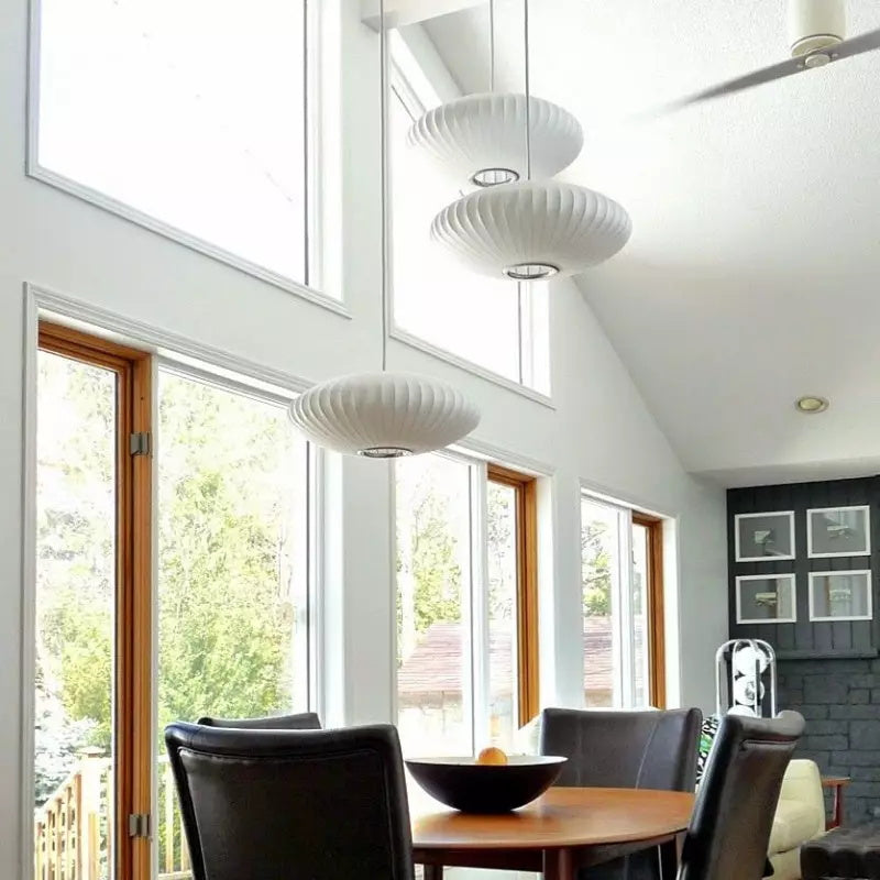 Bubbel Hanglamp met Stalen Draadstructuur Wit Ø40cm Moderne Verlichting