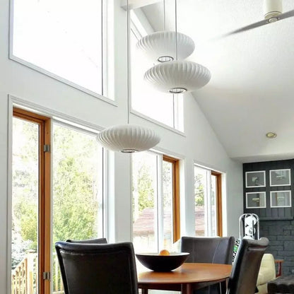 Bubbel Hanglamp met Stalen Draadstructuur Wit Ø40cm Moderne Verlichting