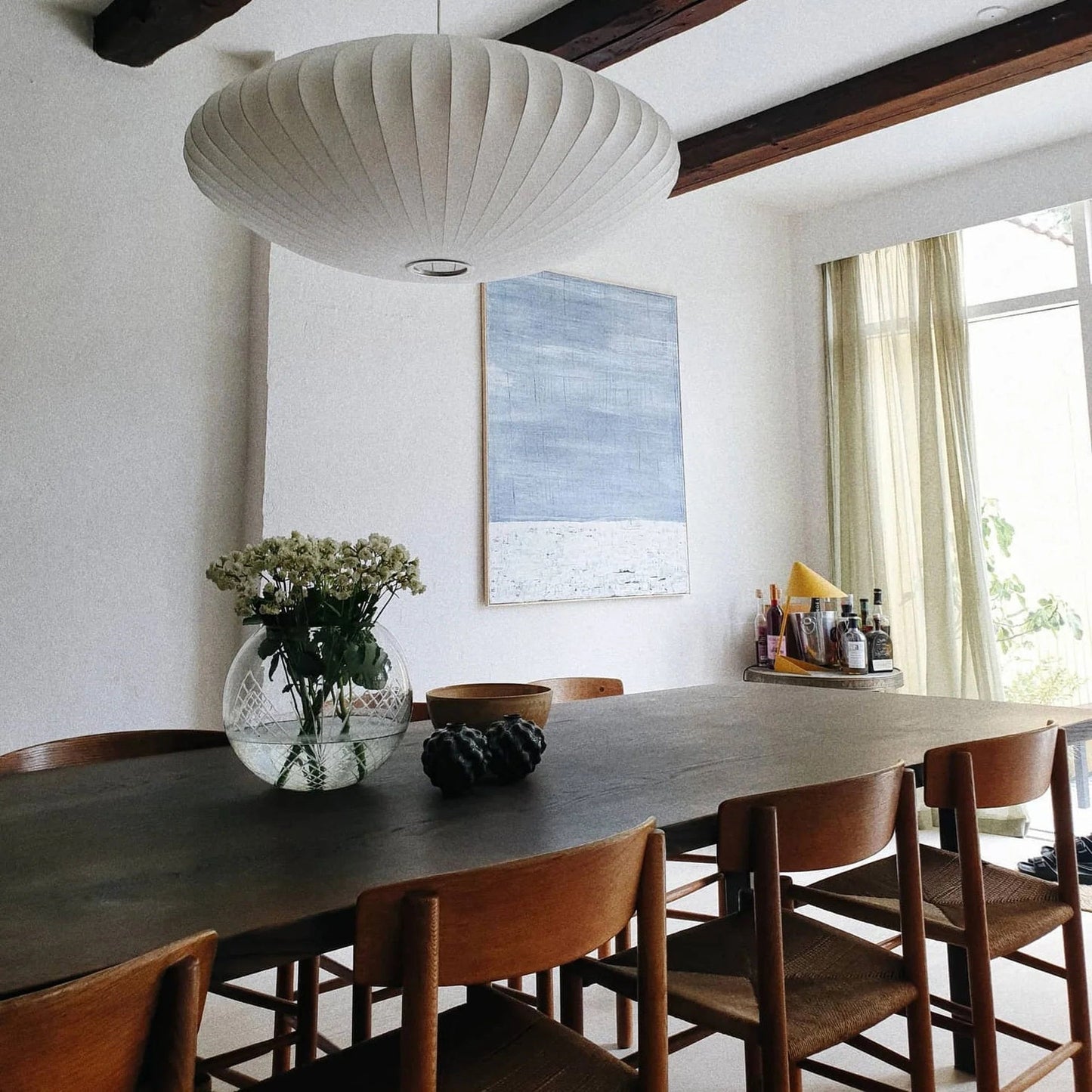 Bubbel Hanglamp met Stalen Draadstructuur Wit Ø40cm Moderne Verlichting