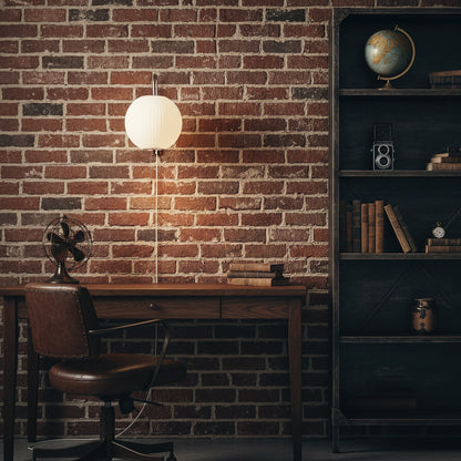 Wandlamp Nelson Bubble Polymeer Staalwire Walnoot Wit Mid-Century E27 4 Vormen Slaapkamer