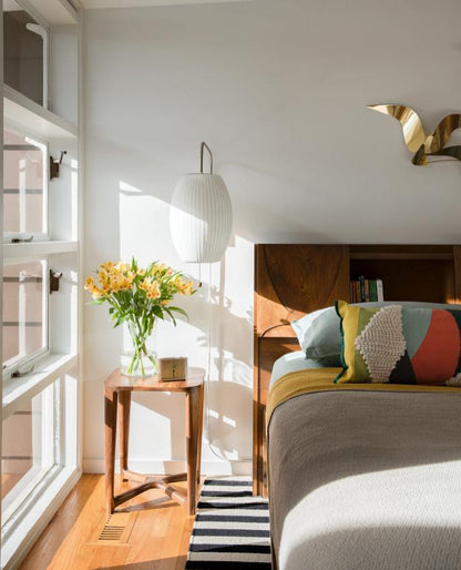 Wandlamp Zijden Kap Walnoot Metaal Wit Woonkamer Slaapkamer