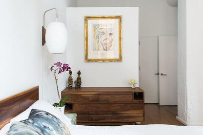 Wandlamp Zijden Kap Walnoot Metaal Wit Woonkamer Slaapkamer