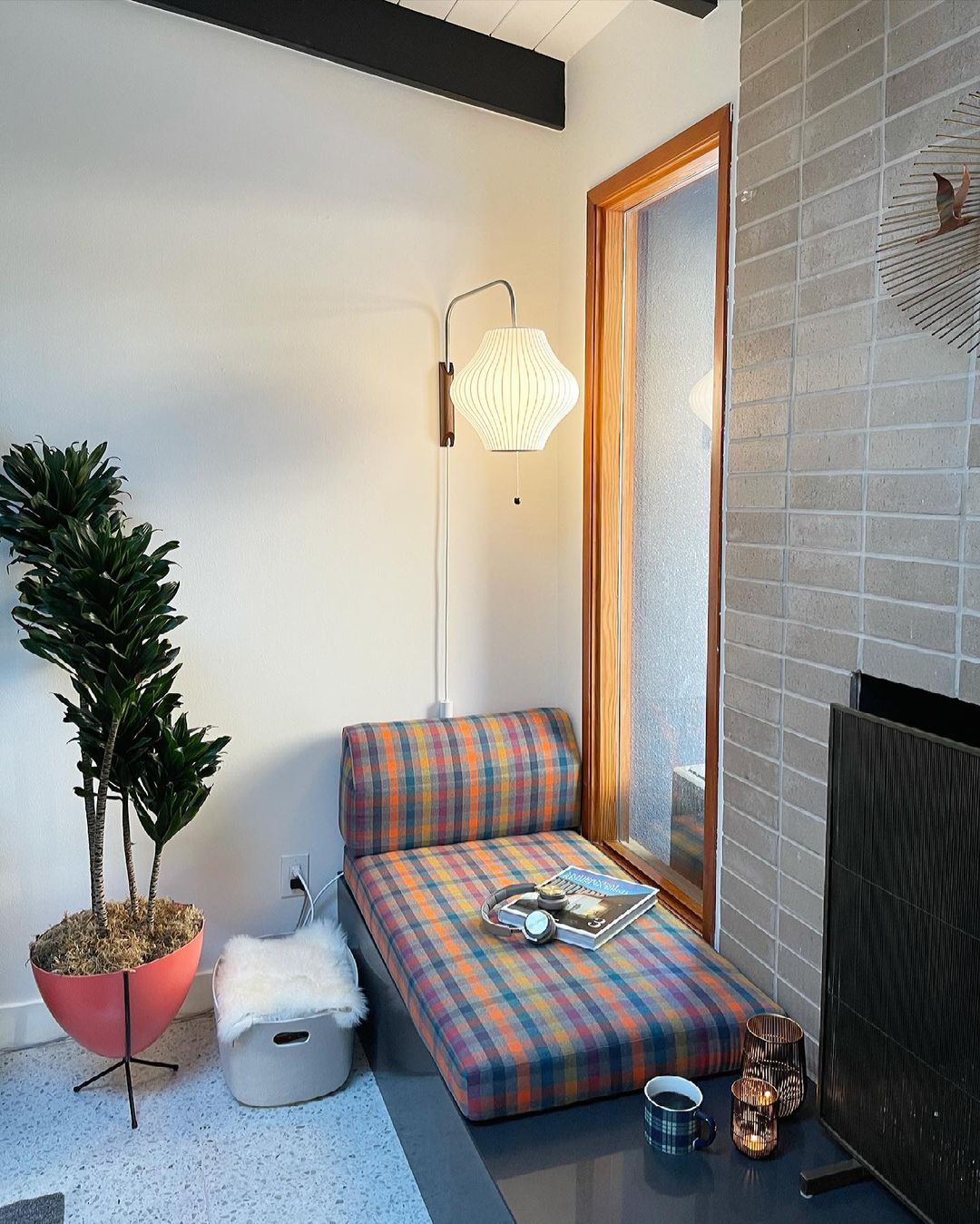 Wandlamp Zijden Kap Walnoot Metaal Wit Woonkamer Slaapkamer