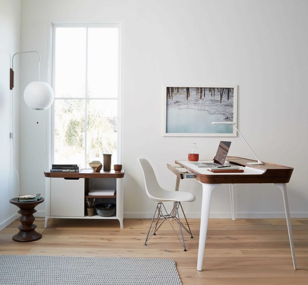 Wandlamp Zijden Kap Walnoot Metaal Wit Woonkamer Slaapkamer