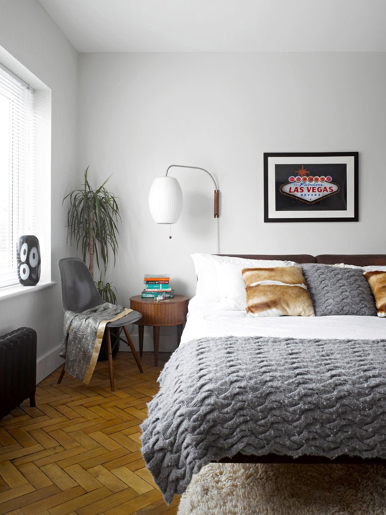 Wandlamp Nelson Bubble Polymeer Staalwire Walnoot Wit Mid-Century E27 4 Vormen Slaapkamer
