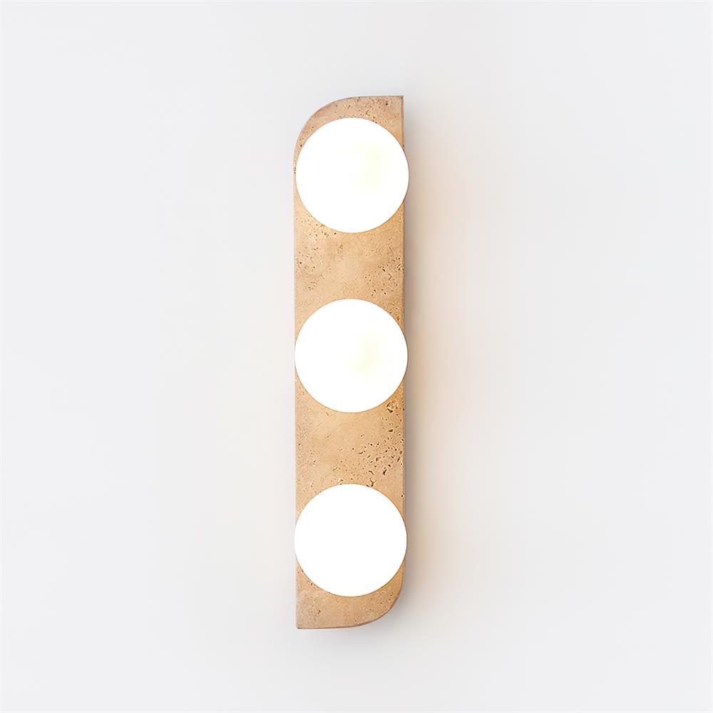 Wandlamp Travertin G9 Glas Hout Beige Woonkamer Hal Badkamer Minimalistische Wandverlichting Sfeerverlichting Natuurlijk Design