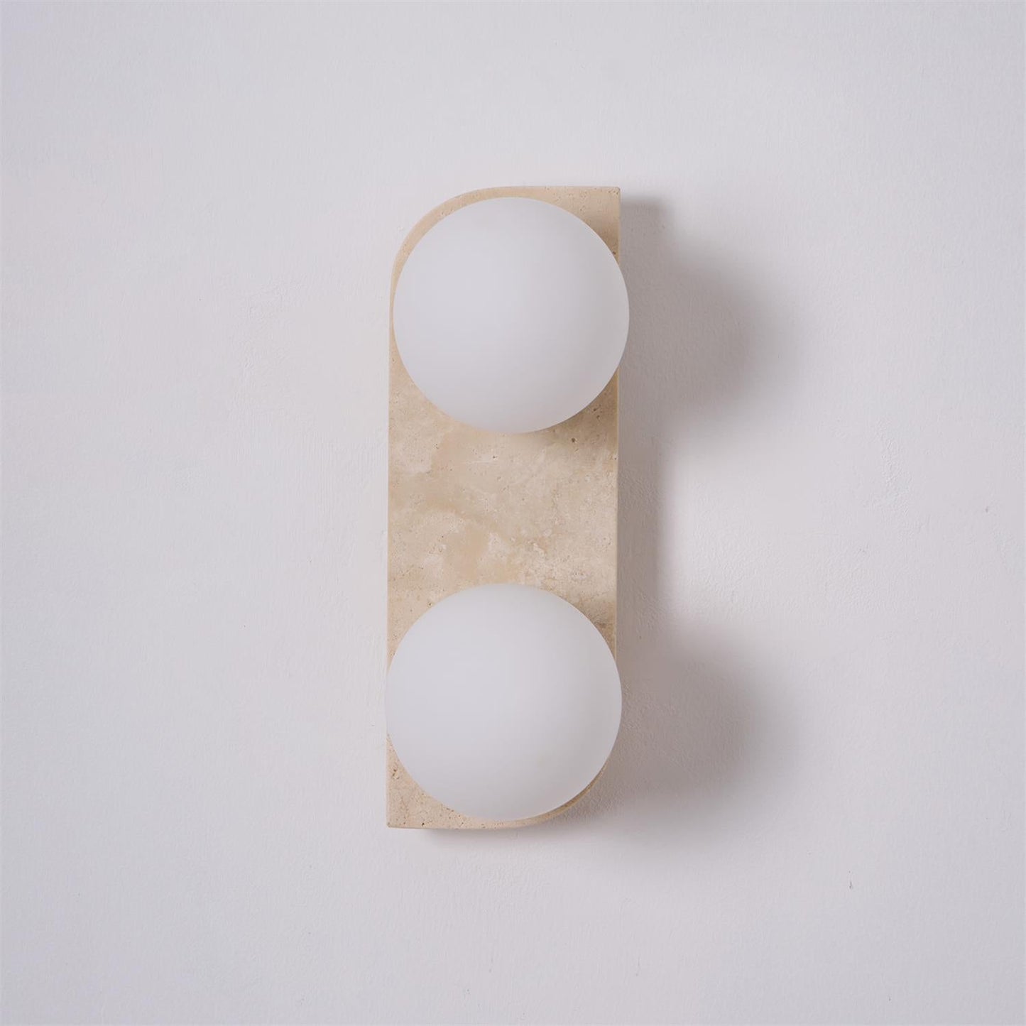 Wandlamp Travertin G9 Glas Hout Beige Woonkamer Hal Badkamer Minimalistische Wandverlichting Sfeerverlichting Natuurlijk Design