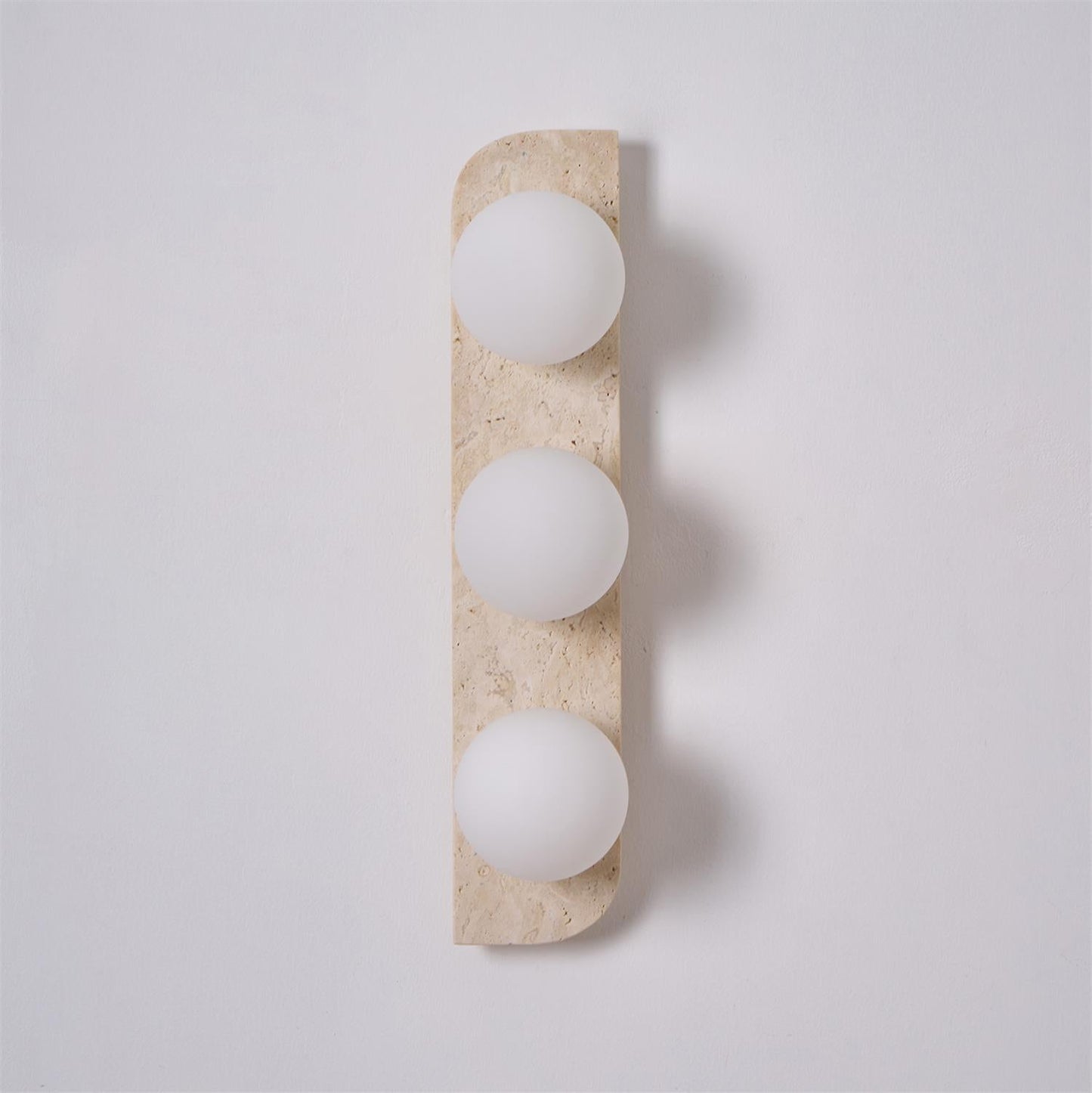 Wandlamp Travertin G9 Glas Hout Beige Woonkamer Hal Badkamer Minimalistische Wandverlichting Sfeerverlichting Natuurlijk Design
