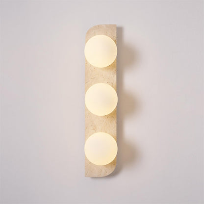 Wandlamp Travertin G9 Glas Hout Beige Woonkamer Hal Badkamer Minimalistische Wandverlichting Sfeerverlichting Natuurlijk Design