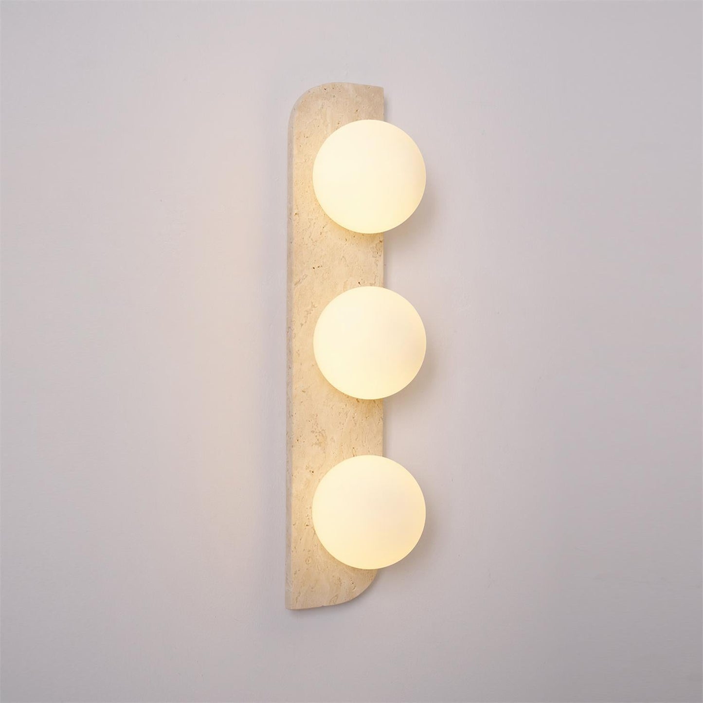 Wandlamp Travertin G9 Glas Hout Beige Woonkamer Hal Badkamer Minimalistische Wandverlichting Sfeerverlichting Natuurlijk Design