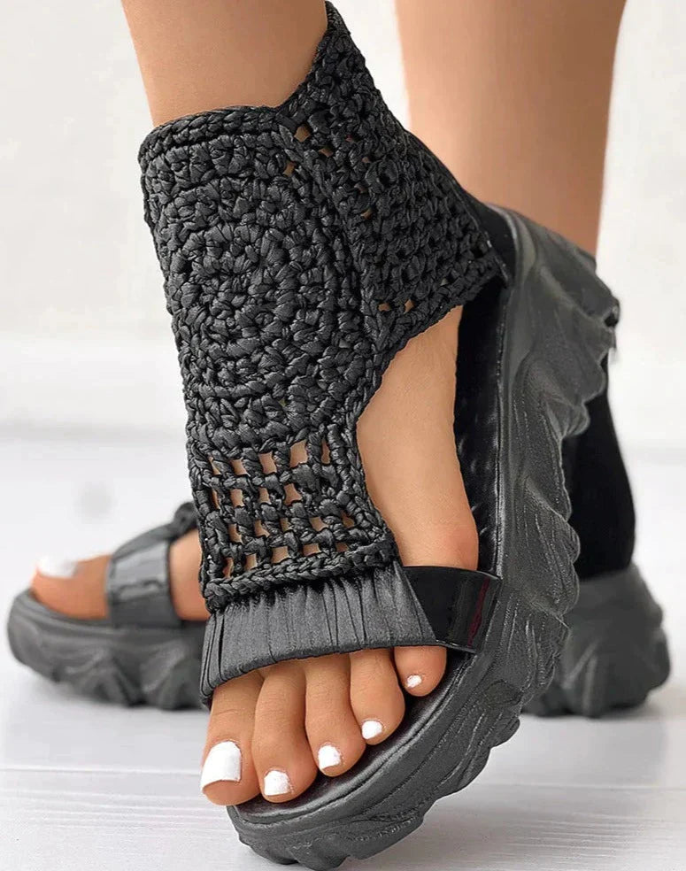 Vrouwensandaal Gevlochten Comfortabel Zomer Schoenen
