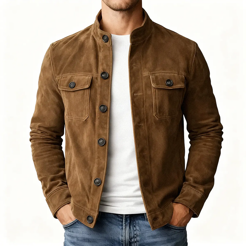 Heren Jas Suède Regular Fit