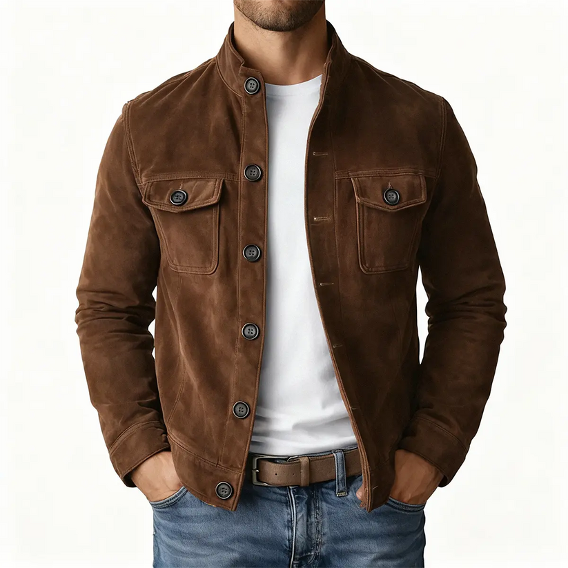 Heren Jas Suède Regular Fit
