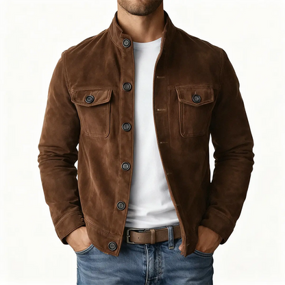 Heren Jas Suède Regular Fit