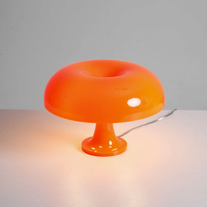Paddenstoelvormige Tafellamp met 4 Lichtbronnen en Gedimde Retro Sfeer