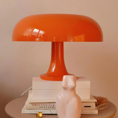 Paddenstoelvormige Tafellamp met 4 Lichtbronnen en Gedimde Retro Sfeer