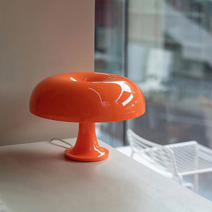 Paddenstoelvormige Tafellamp met 4 Lichtbronnen en Gedimde Retro Sfeer