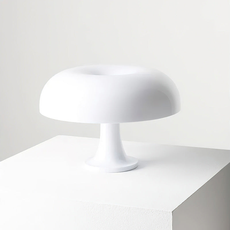 Paddenstoelvormige Tafellamp met 4 Lichtbronnen en Gedimde Retro Sfeer