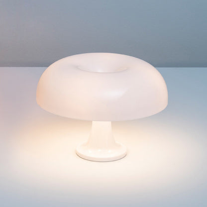 Paddenstoelvormige Tafellamp met 4 Lichtbronnen en Gedimde Retro Sfeer