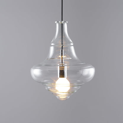 Hanglamp Geïnspireerd op Metropolitan Opera met Vloeiende Silhouet – Handgemaakt Glas in Transparant, Opaal of Amber – Verstelbare Draad 150 cm