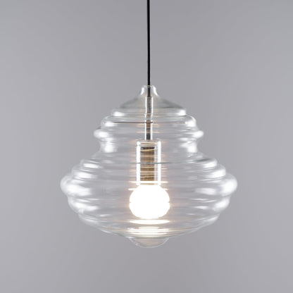 Hanglamp Geïnspireerd op Metropolitan Opera met Vloeiende Silhouet – Handgemaakt Glas in Transparant, Opaal of Amber – Verstelbare Draad 150 cm