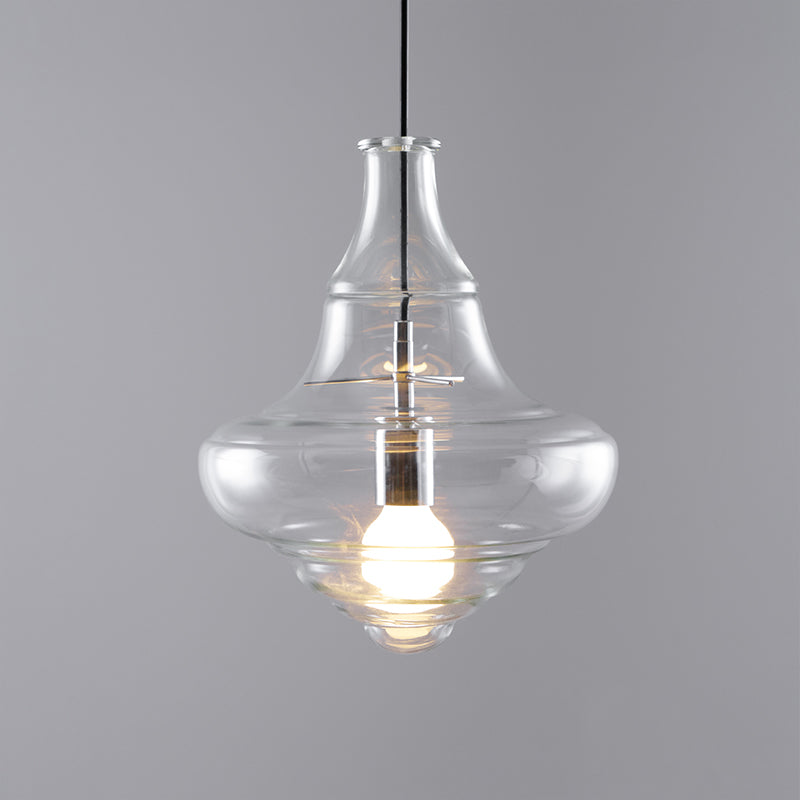 Hanglamp Geïnspireerd op Metropolitan Opera met Vloeiende Silhouet – Handgemaakt Glas in Transparant, Opaal of Amber – Verstelbare Draad 150 cm
