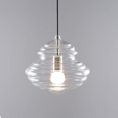 Hanglamp Geïnspireerd op Metropolitan Opera met Vloeiende Silhouet – Handgemaakt Glas in Transparant, Opaal of Amber – Verstelbare Draad 150 cm