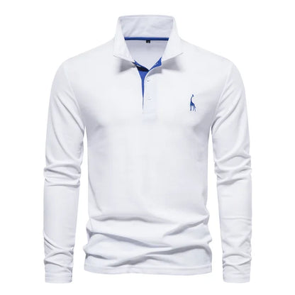 Polo Hemd Lange Mouw Katoen Casual Heren