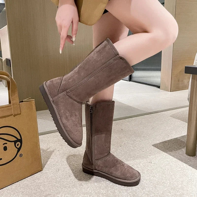 Dames Winterboots Hoge Ebony Warme Voering Comfortabel