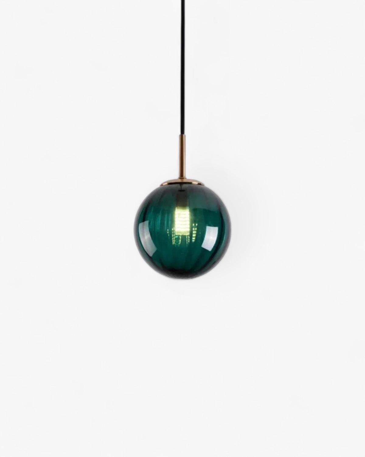 Glazen Hanglamp Bol met Structuur Grijs Bruin Rood Groen Amber Eetkamer Woonkamer