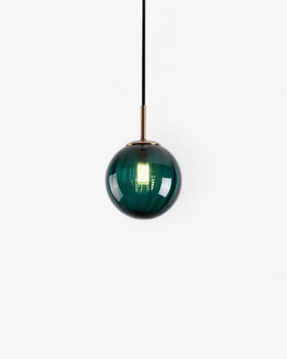 Glazen Hanglamp Bol met Structuur Grijs Bruin Rood Groen Amber Eetkamer Woonkamer