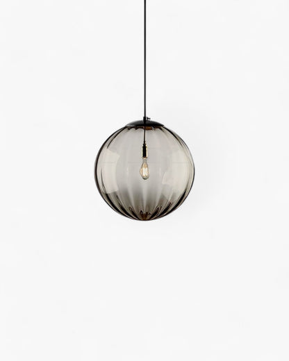 Handgeblazen glazen hanglamp bol met verstelbare kabel grijs blauw bruin rood groen amber 15x22cm 20x25cm sfeerlicht eetkamer woonkamer slaapkamer moderne design verlichting