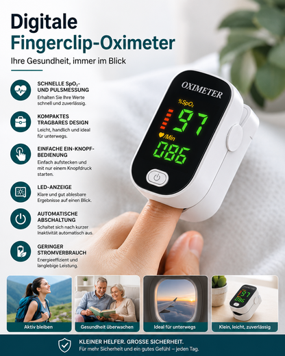 Digitale Vingersaturatiemeter met LED-Display voor Thuis en Onderweg
