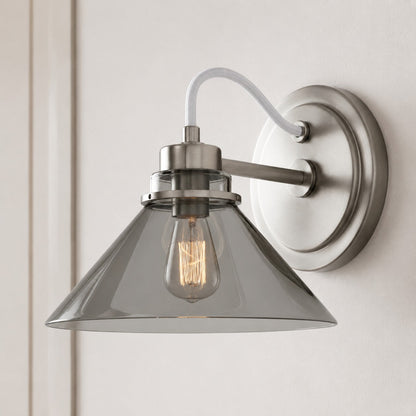 Globe Wandlamp met Gebogen Arm – Moderne Industriële Verlichting voor Badkamer, Slaapkamer en Gang