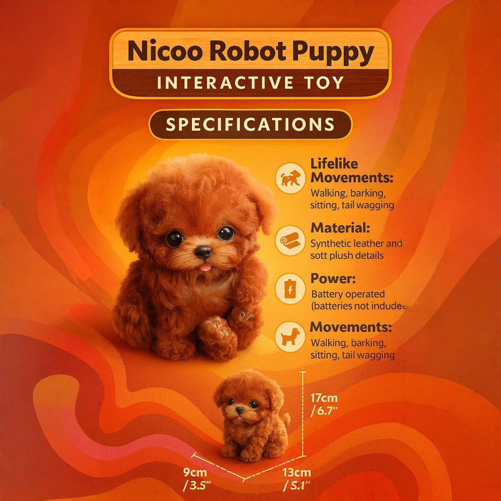 Interactieve Speelhond Pluche Robot met Beweging en Geluid voor Kinderen