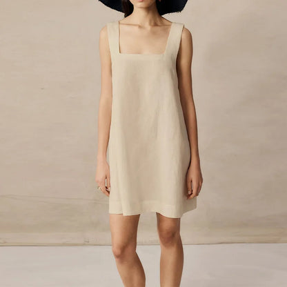 Linnen Jurk voor Vrouwen - Zomerjurk Vintage Stijl