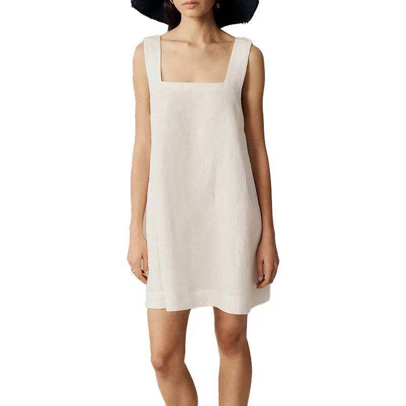 Linnen Jurk voor Vrouwen - Zomerjurk Vintage Stijl