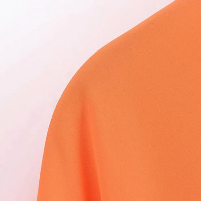 Vrouwelijke Oranje Blouse Lange Mouwen Zomerse Stijl