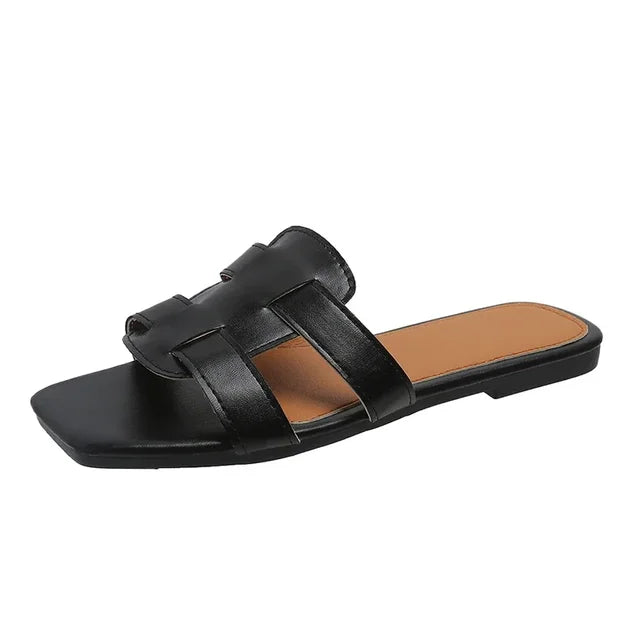 Vrouwenslippers Zomer Sandalen Comfortabel Leer - StudioMarella