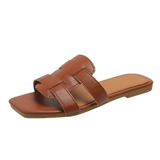 Vrouwenslippers Zomer Sandalen Comfortabel Leer