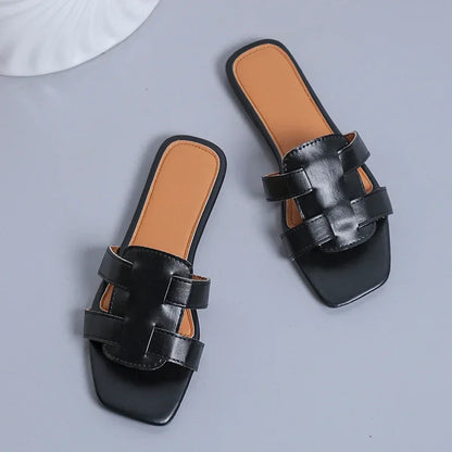 Vrouwenslippers Zomer Sandalen Comfortabel Leer