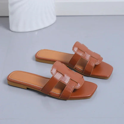 Vrouwenslippers Zomer Sandalen Comfortabel Leer