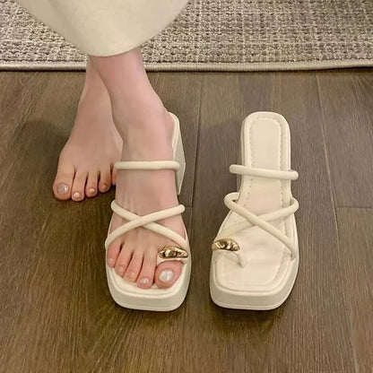 Dikke Hak Sandalen Dames Mode Lage Prijs